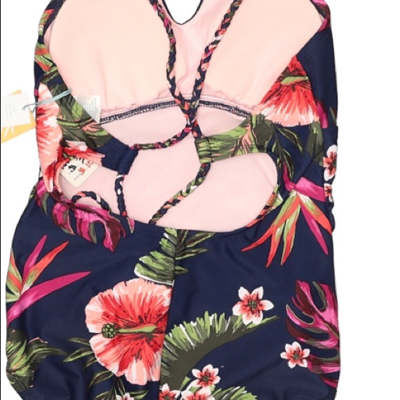 NWT Kona Sol Tropical Floral One Piece Swimsuit - Picture 8 of 12